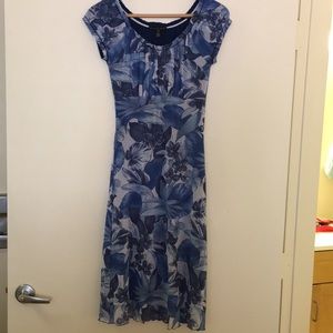 Blue floral dress